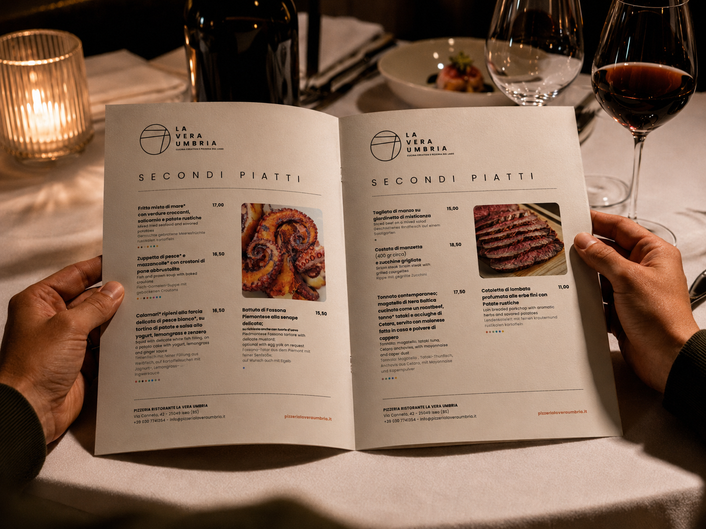 creazione grafica menu ristorante